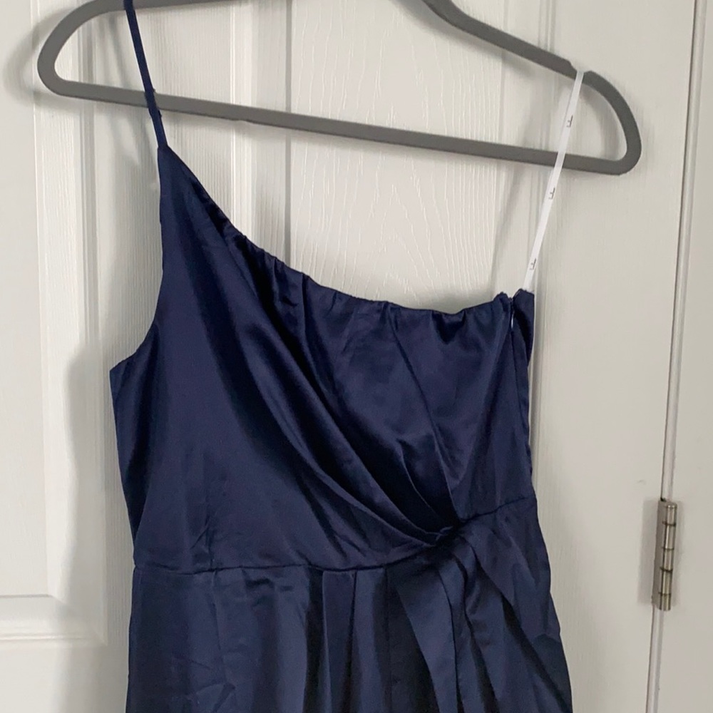 Lulu’s One Shoulder Navy Party Dress